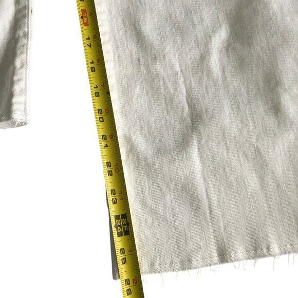 JCREW Factory Curvy wide-leg cropped jean all-day stretch Seashell white sz 29 - Picture 9 of 13